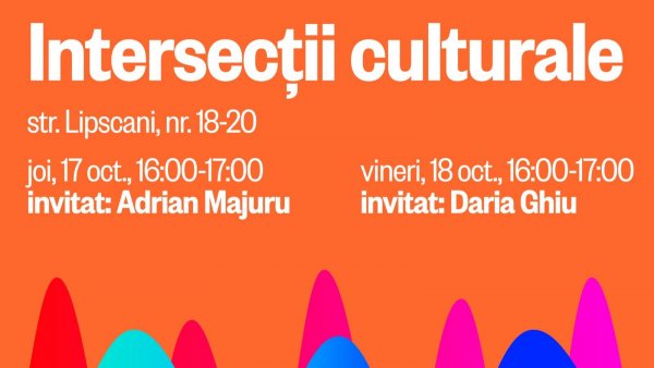 Jurnalista Radio România Cultural Daria Ghiu, împreună cu istoricul și eseistul Adrian Majuru vin la "Interesecții culturale" la Art Safari, pe 17 și 18 octombrie