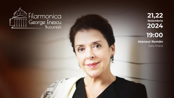 Concertele Filarmonicii George Enescu de pe 21 și 22 noiembrie: Mozart, cu solista Elena Bashkirova la pian, un oratoriu în primă audiție absolută compus de Livia Teodorescu-Ciocănea și Simfonia a 7-a de Beethoven